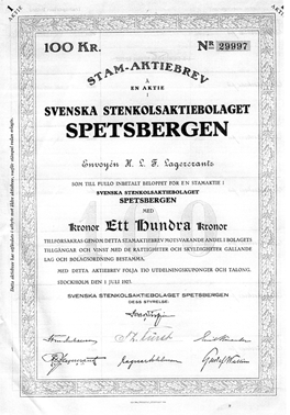 Aktiebrev.